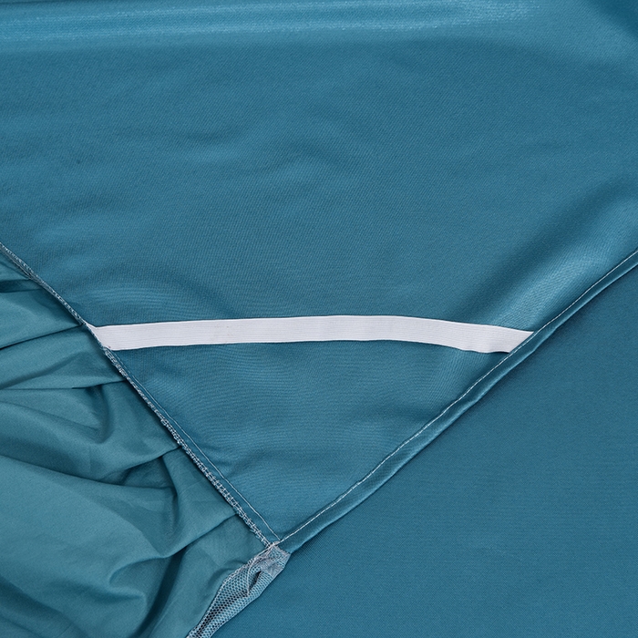 91家纺网 家纺一手货源 找家纺 艾裙海  2025新款纯色床裙款冰丝凉席 宝石蓝