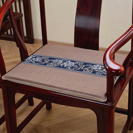 91家纺网 家纺一手货源 找家纺 （总）手艺人2025新款中式牡丹花亚麻新中式坐垫