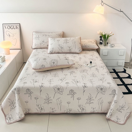 茉夕 2024新款天丝印花床盖 含依粉