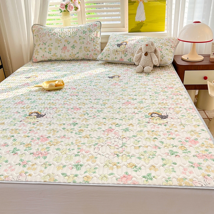 91家纺网 家纺一手货源 找家纺 慕澄家纺 2024新款小版印花0.5乳胶凉席系列 夏天