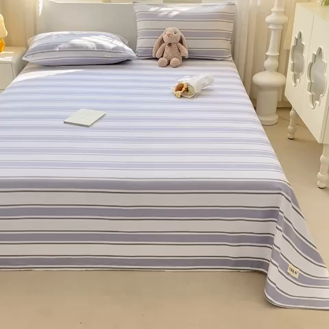 91家纺网 家纺一手货源 找家纺 卧趣家纺 2024新品全棉老粗布单品床单床笠系列-单品床单系列 乐天派