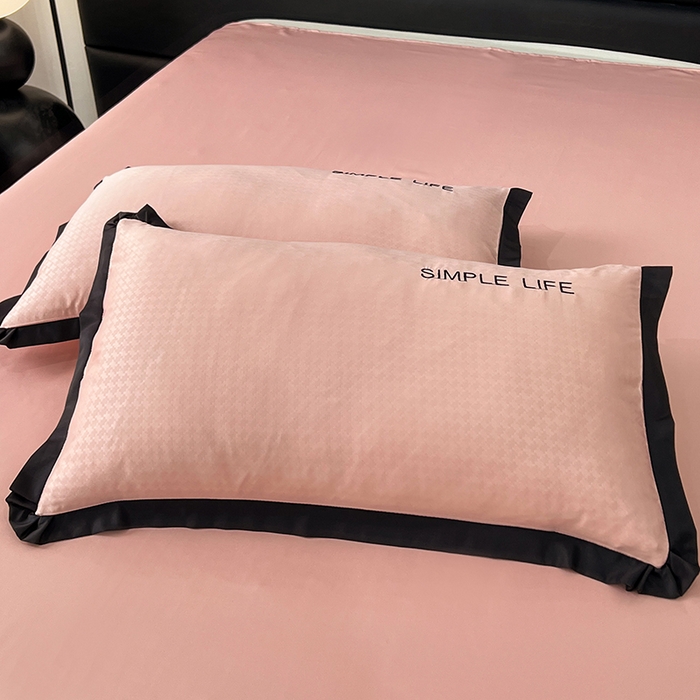 91家纺网 家纺一手货源 找家纺 艾米家居 2025水洗真丝提花系列简约生活 简约生活豆沙粉