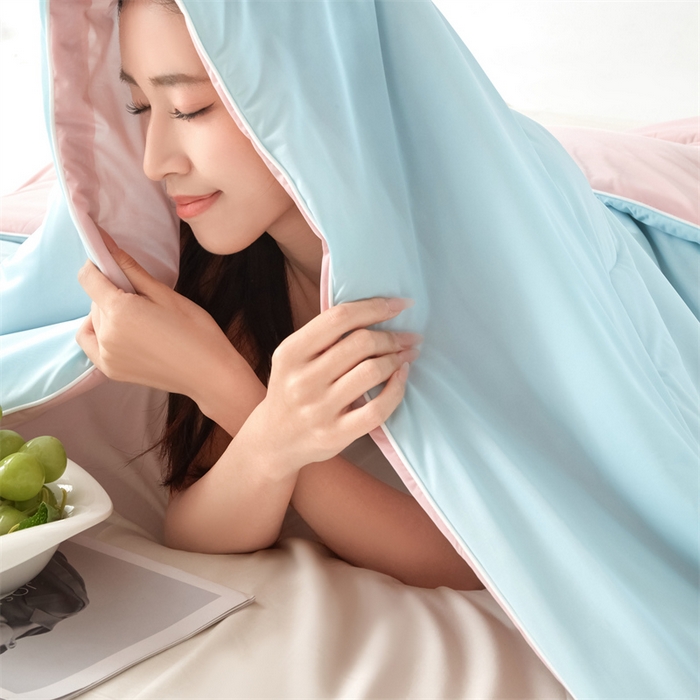 91家纺网 家纺一手货源 找家纺 古吉梦 2024新款冰激凌西瓜被夏凉被 蜜瓜天空蓝