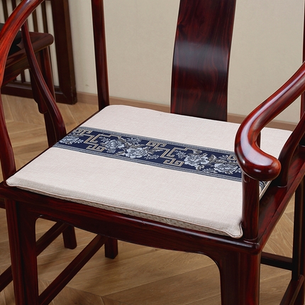 91家纺网 家纺一手货源 找家纺 （总）手艺人2025新款中式牡丹花亚麻新中式坐垫