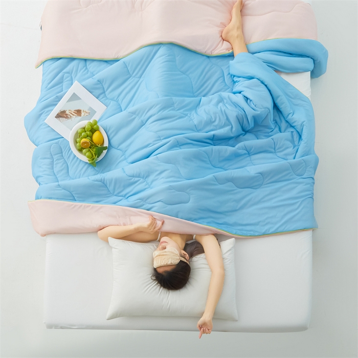 91家纺网 家纺一手货源 找家纺 古吉梦 2024新款冰激凌西瓜被夏凉被 西瓜粉