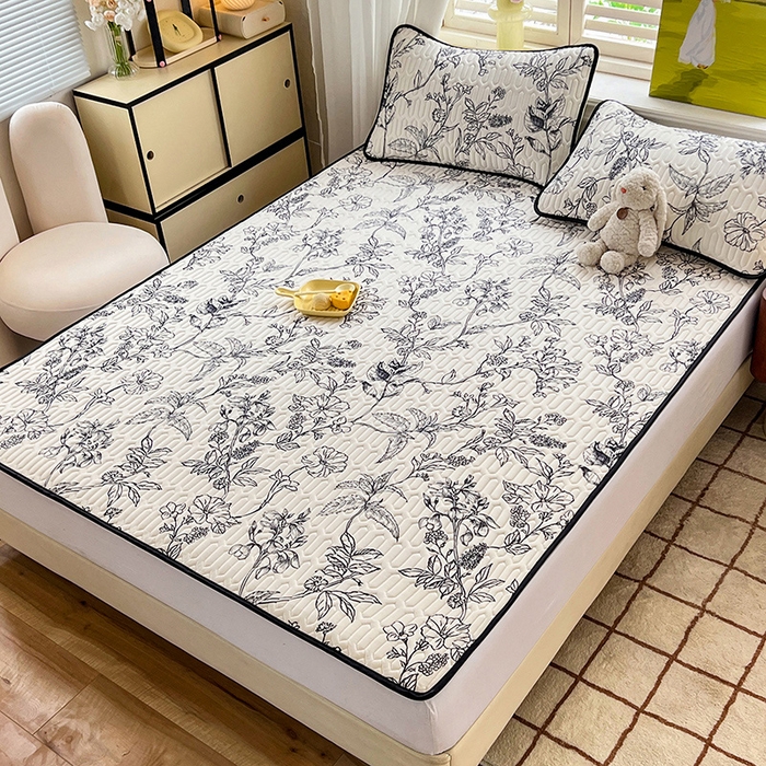 91家纺网 家纺一手货源 找家纺 （总）慕澄家纺 2024新款小版印花0.5乳胶凉席系列