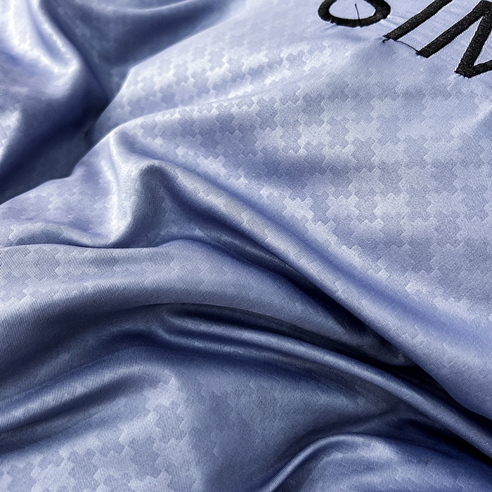 91家纺网 家纺一手货源 找家纺 艾米家居 2025水洗真丝提花系列简约生活 简约生活蓝灰