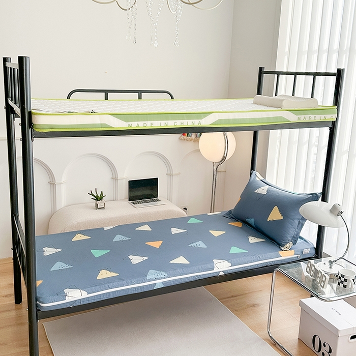 91家纺网 家纺一手货源 找家纺 凌云家纺 2025新款A类全棉学生宿舍床垫套  酷乐时尚-蓝