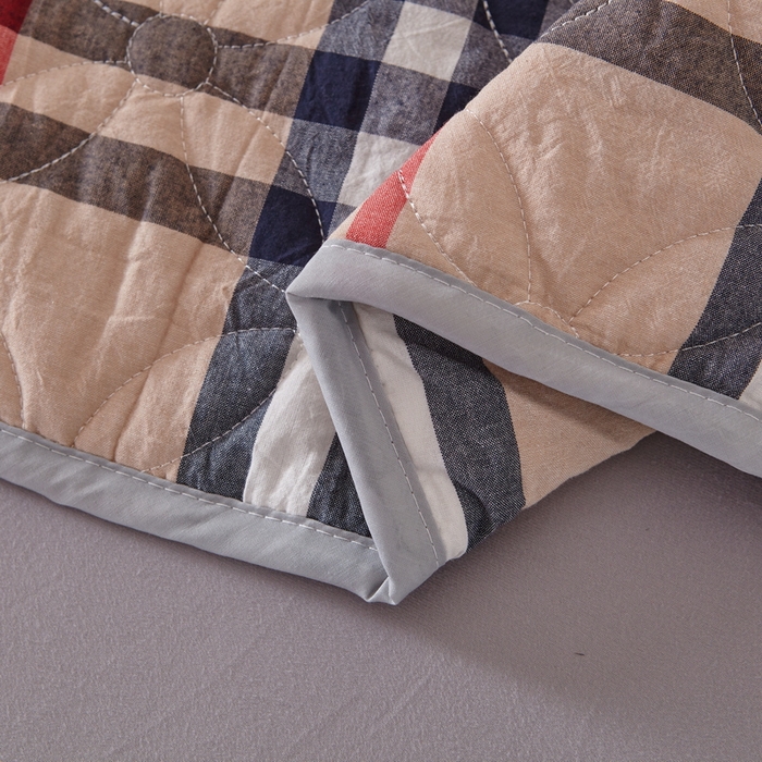 91家纺网 家纺一手货源 找家纺 杜先生 2024新款无印风水洗棉夹棉床笠 咖大格