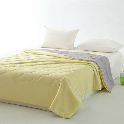 91家纺网 家纺一手货源 找家纺 古吉梦 2024新款冰激凌西瓜被夏凉被 柠檬黄