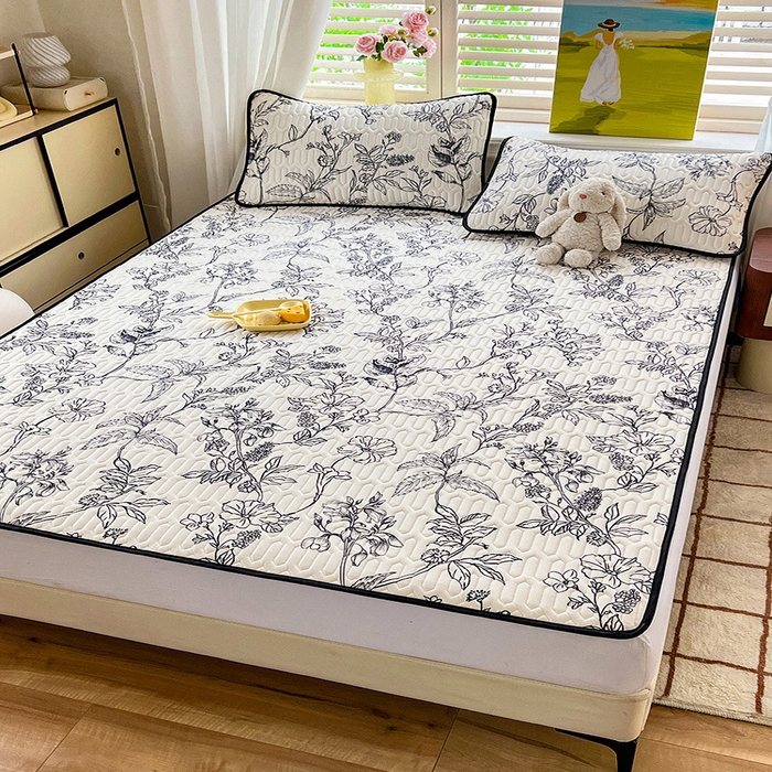 91家纺网 家纺一手货源 找家纺 （总）慕澄家纺 2024新款小版印花0.5乳胶凉席系列