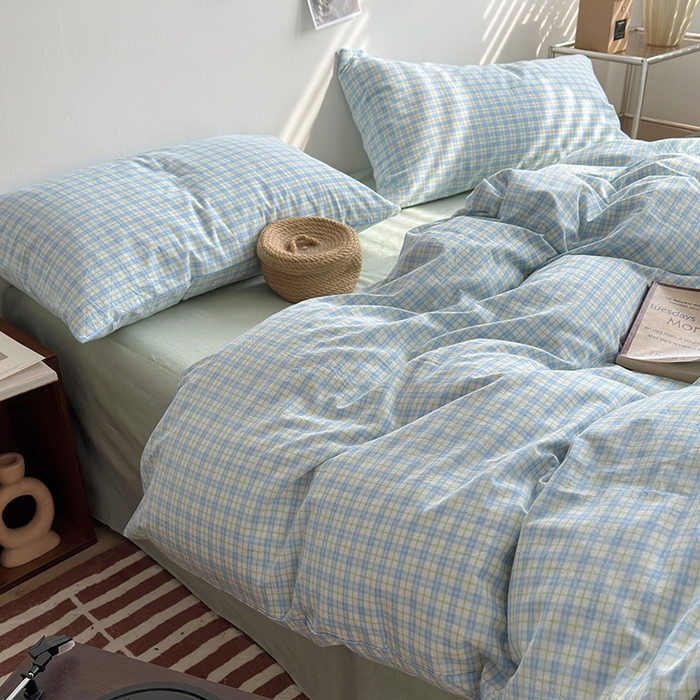 91家纺网 家纺一手货源 找家纺 水洗的故事 2024新款无印良品水洗棉四件套  青果