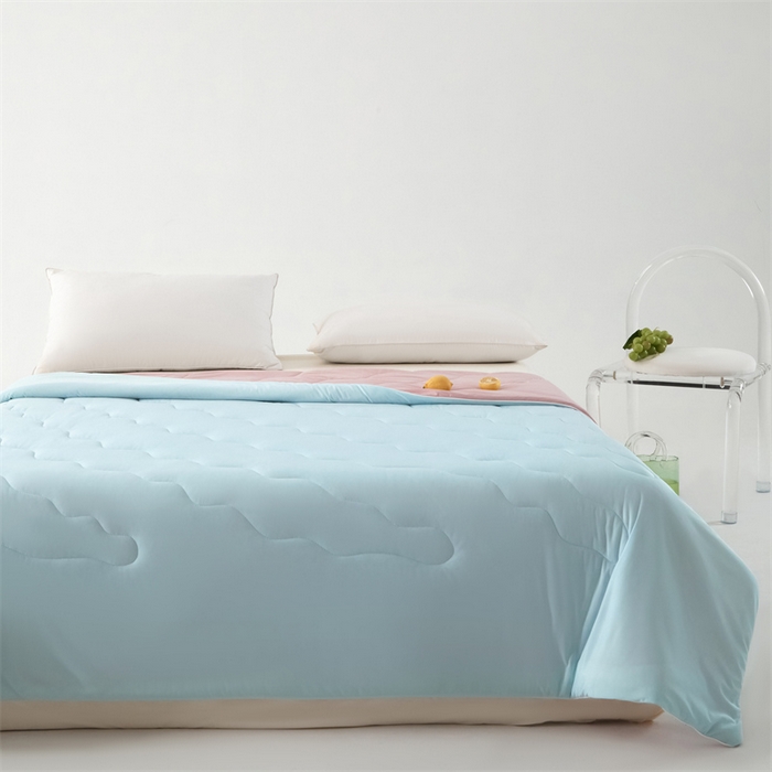 91家纺网 家纺一手货源 找家纺 古吉梦 2024新款冰激凌西瓜被夏凉被 蜜瓜天空蓝