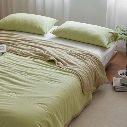 91家纺网 家纺一手货源 找家纺 （总）莱宁 2024新款a类全棉针织棉双拼云感夏被