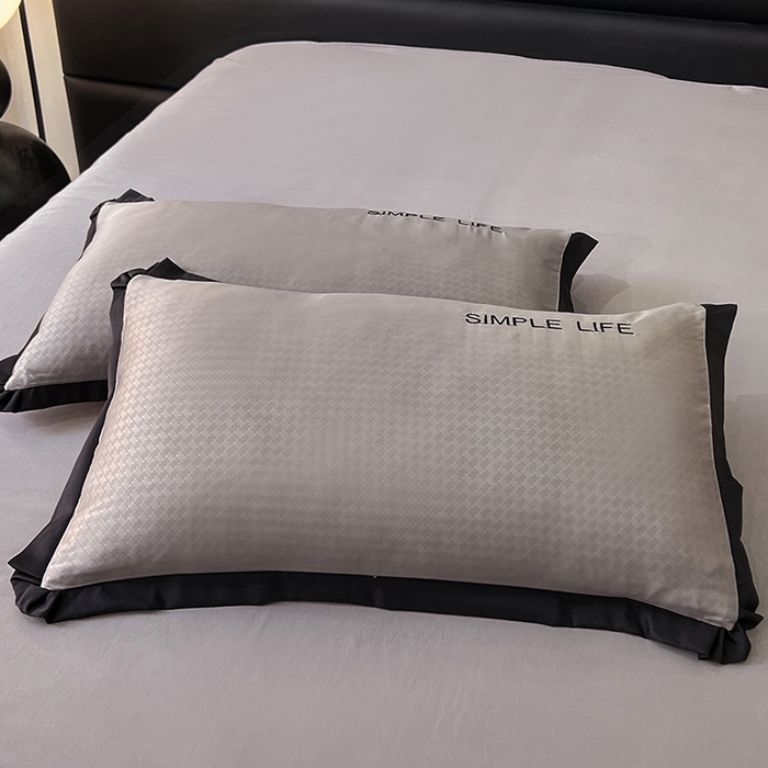 91家纺网 家纺一手货源 找家纺 艾米家居 2025水洗真丝提花系列简约生活 简约生活珠光灰