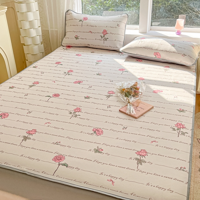 91家纺网 家纺一手货源 找家纺 星座 2025大斜纹复合冰丝凉席床笠款 佳吟小晚-床笠款