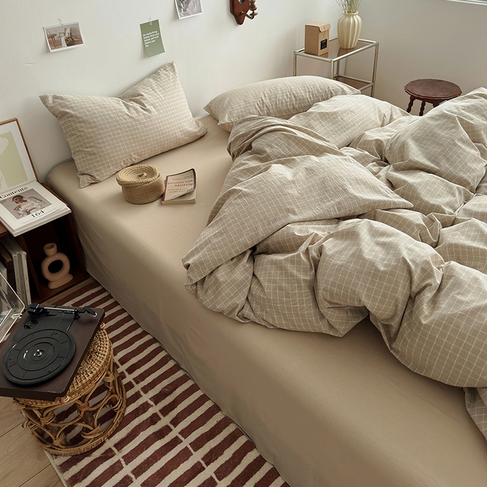 91家纺网 家纺一手货源 找家纺 水洗的故事 2024新款无印良品水洗棉四件套  雾山