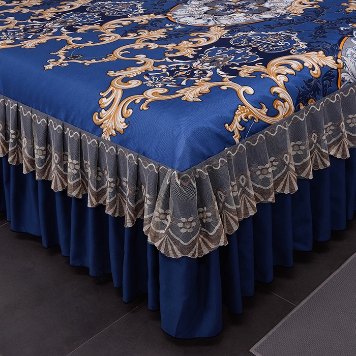 91家纺网 家纺一手货源 找家纺 艾裙海  2025新款纯色床裙款冰丝凉席 巴黎风尚