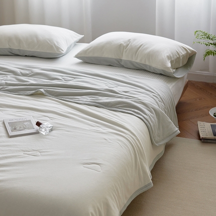 91家纺网 家纺一手货源 找家纺 （总）莱宁 2024新款a类全棉针织棉双拼云感夏被