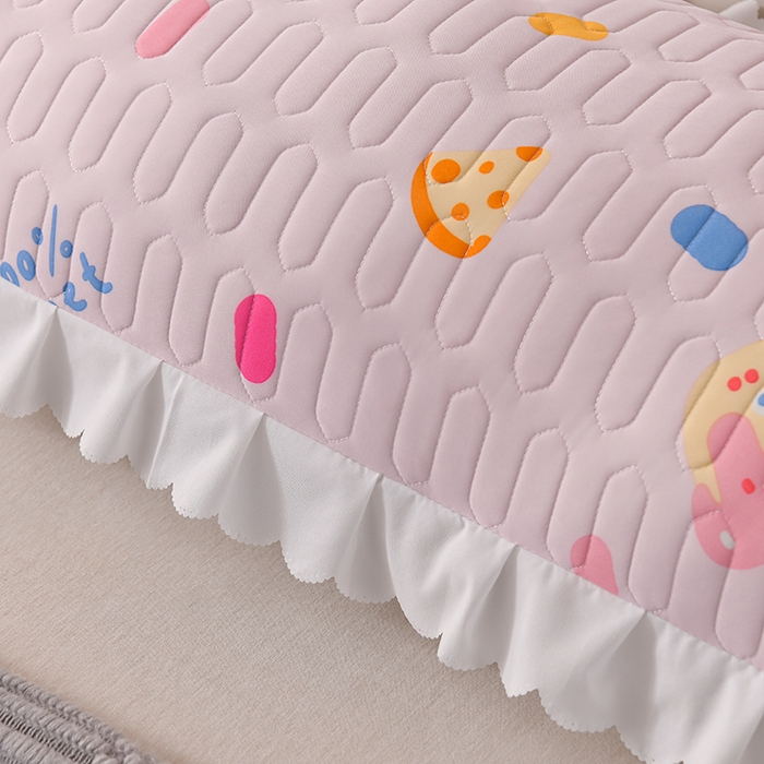 91家纺网 家纺一手货源 找家纺 艾兜坊 2024新款凉感丝枕双人款 香甜果