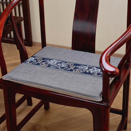 91家纺网 家纺一手货源 找家纺 （总）手艺人2025新款中式牡丹花亚麻新中式坐垫