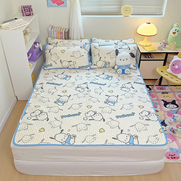 91家纺网 家纺一手货源 找家纺 澳萝拉 2024新款A类凉感丝三丽鸥乳胶凉席 幻影小帕