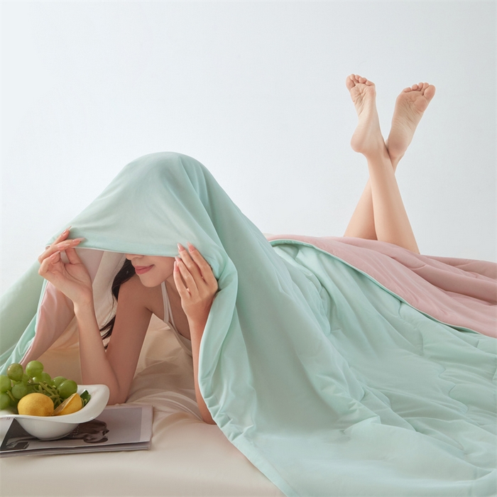 91家纺网 家纺一手货源 找家纺 古吉梦 2024新款冰激凌西瓜被夏凉被 西瓜梵星蓝