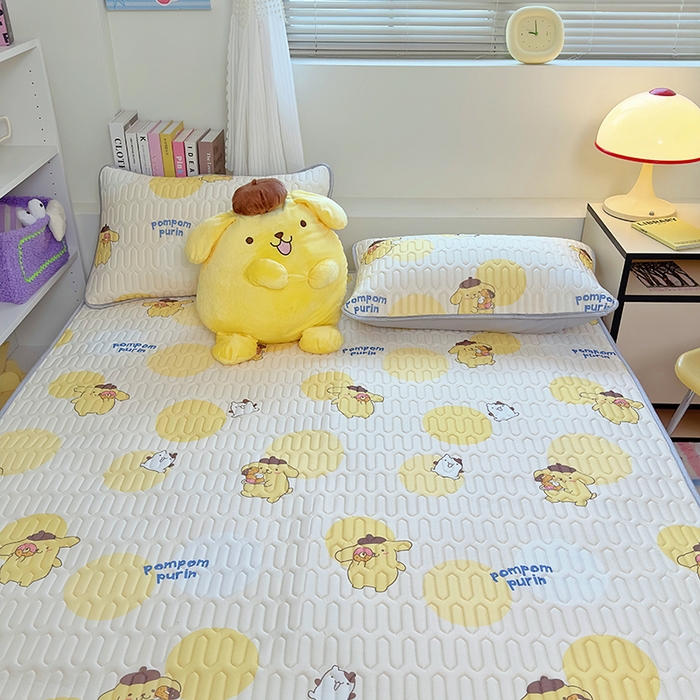 91家纺网 家纺一手货源 找家纺 澳萝拉 2024新款A类凉感丝三丽鸥乳胶凉席 甜甜圈布丁