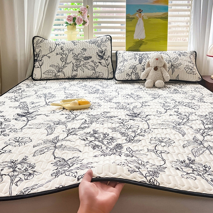 91家纺网 家纺一手货源 找家纺 （总）慕澄家纺 2024新款小版印花0.5乳胶凉席系列