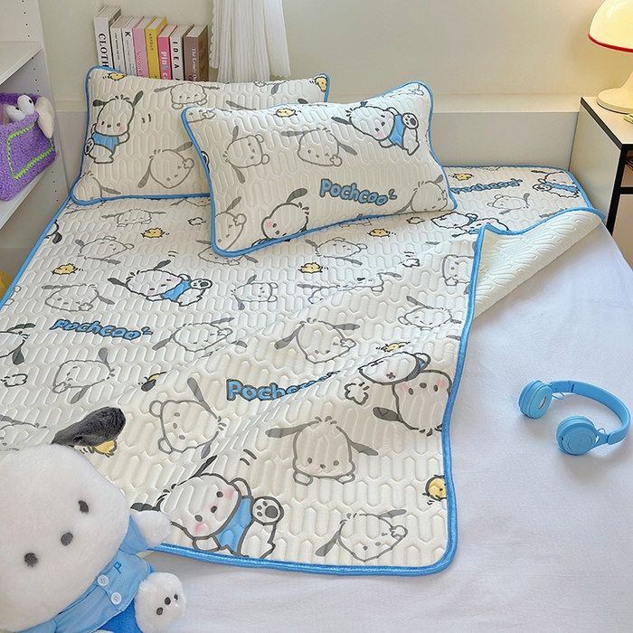 91家纺网 家纺一手货源 找家纺 澳萝拉 2024新款A类凉感丝三丽鸥乳胶凉席 幻影小帕