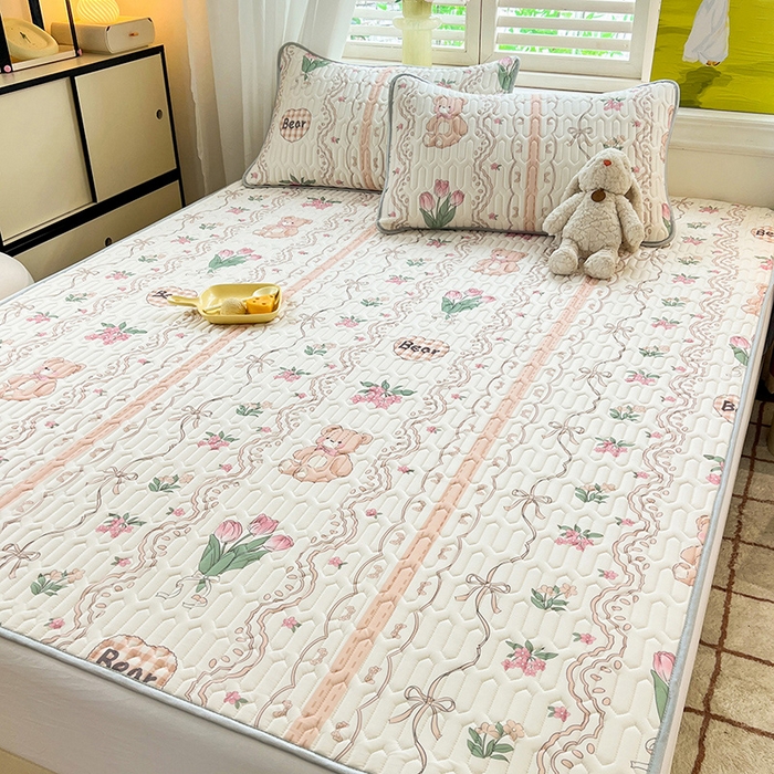 91家纺网 家纺一手货源 找家纺 慕澄家纺 2024新款小版印花0.5乳胶凉席系列 洛丽塔