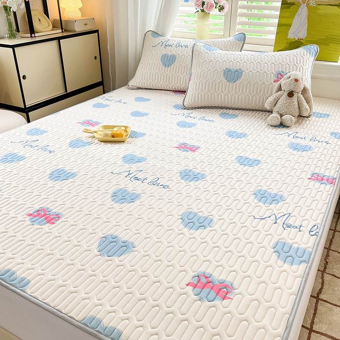 91家纺网 家纺一手货源 找家纺 慕澄家纺 2024新款小版印花0.5乳胶凉席系列 心情