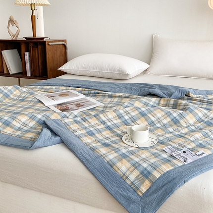 青螺家纺 双面全棉色织水洗棉新疆棉花被百分百（支持质检）星空米