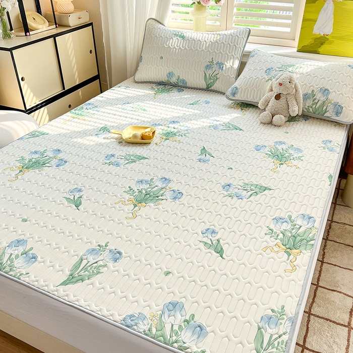 91家纺网 家纺一手货源 找家纺 慕澄家纺 2024新款小版印花0.5乳胶凉席系列 祈愿