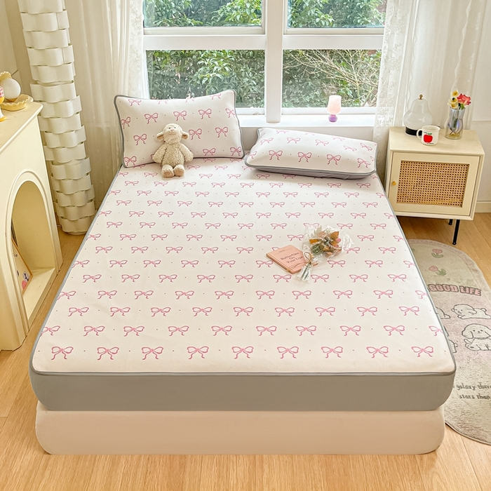 91家纺网 家纺一手货源 找家纺 星座 2025大斜纹复合冰丝凉席床笠款 蝶艺坊-床笠款