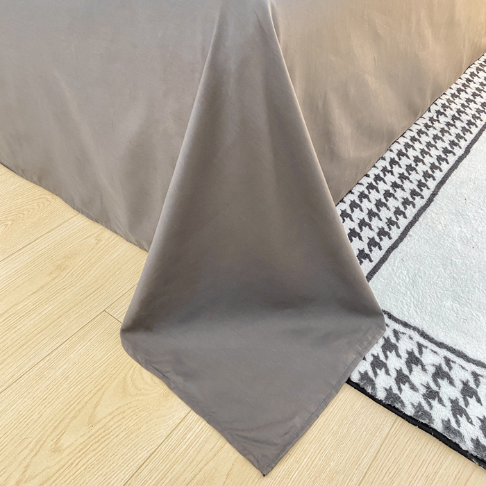 91家纺网 家纺一手货源 找家纺 黑马家居 2024新款双拼全棉四件套 浅灰+高级灰