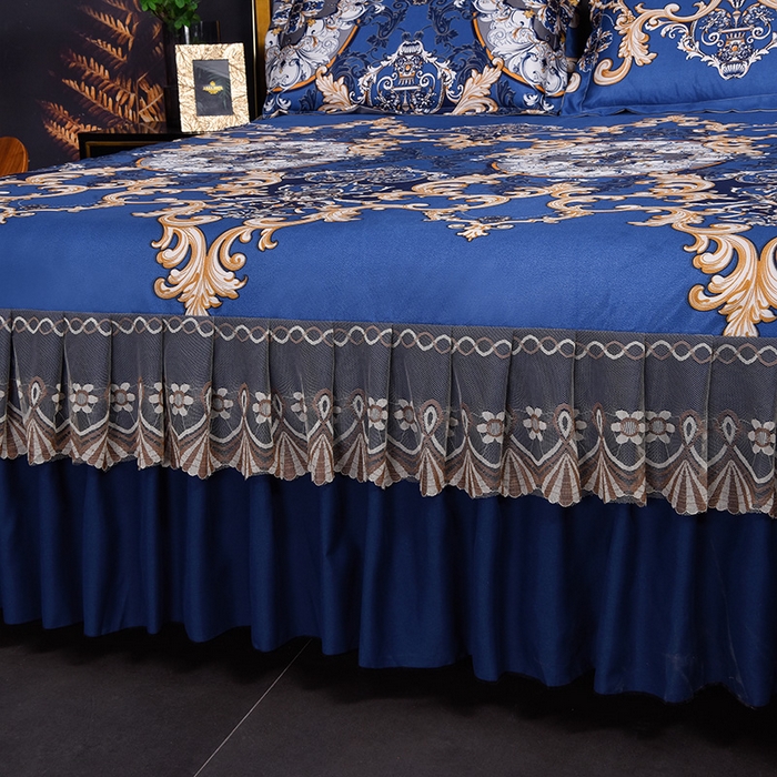 91家纺网 家纺一手货源 找家纺 艾裙海  2025新款纯色床裙款冰丝凉席 巴黎风尚