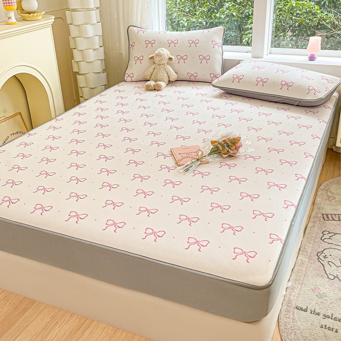 91家纺网 家纺一手货源 找家纺 星座 2025大斜纹复合冰丝凉席床笠款 蝶艺坊-床笠款