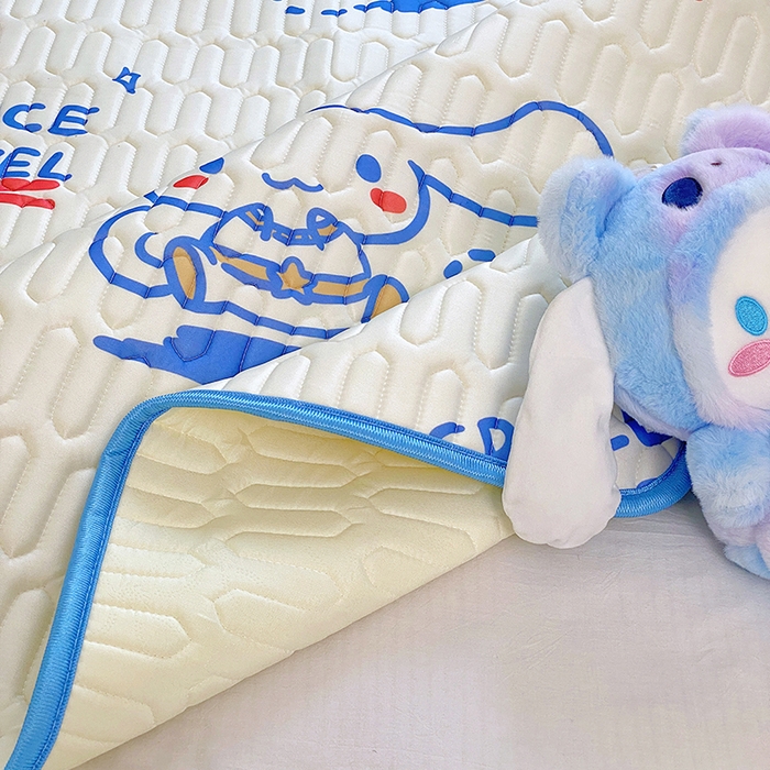 91家纺网 家纺一手货源 找家纺 澳萝拉 2024新款A类凉感丝三丽鸥乳胶凉席 星空大耳狗