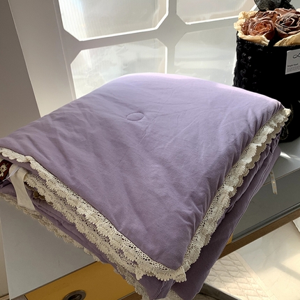 91家纺网 家纺一手货源 找家纺 （总）莱豫家纺 2024新款全棉A类针织夏被＋全棉双层纱夏被