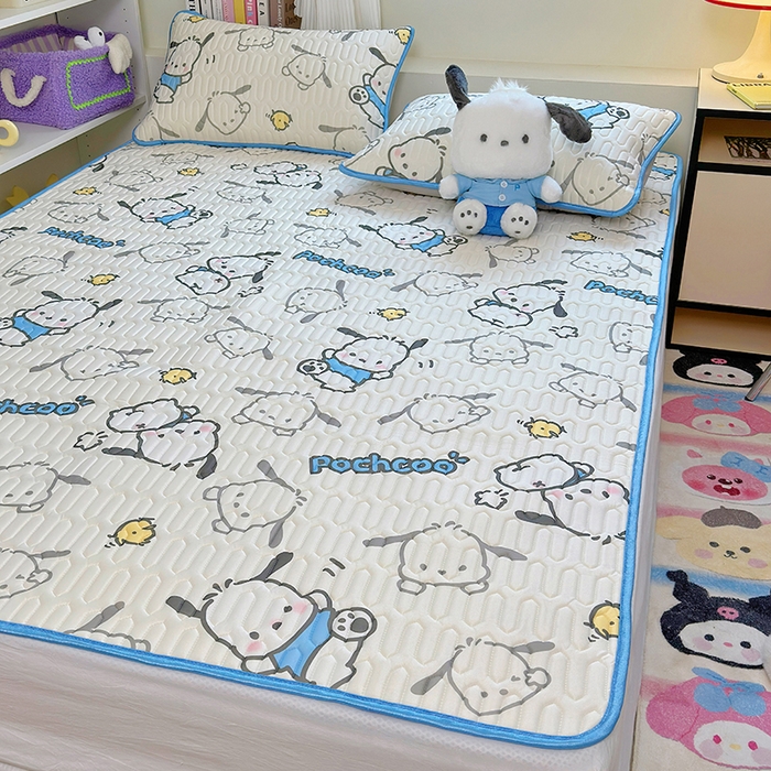 91家纺网 家纺一手货源 找家纺 澳萝拉 2024新款A类凉感丝三丽鸥乳胶凉席 幻影小帕