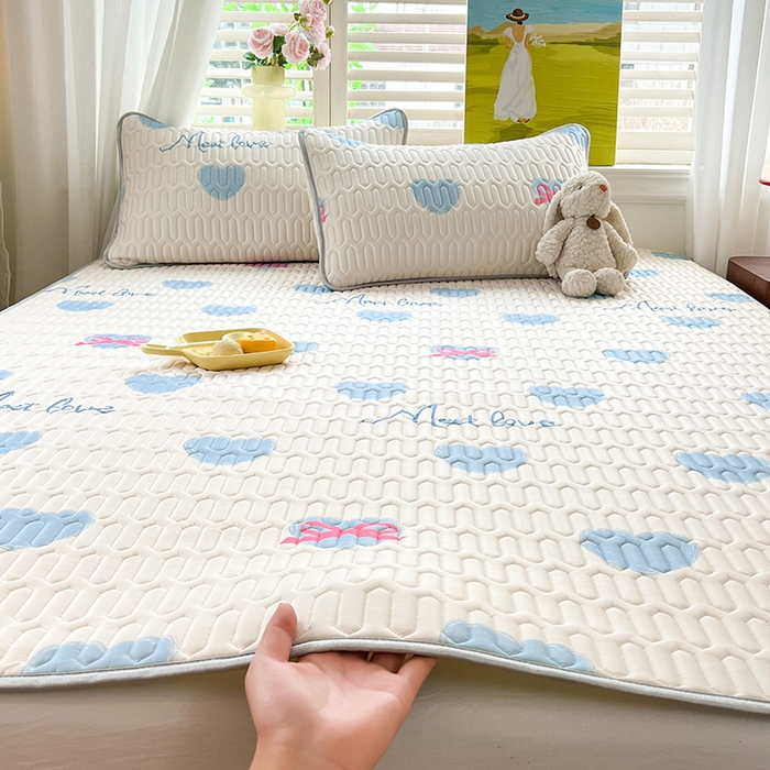 91家纺网 家纺一手货源 找家纺 慕澄家纺 2024新款小版印花0.5乳胶凉席系列 心情