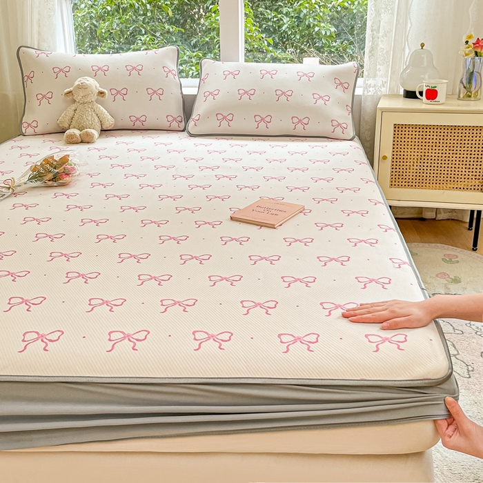 91家纺网 家纺一手货源 找家纺 星座 2025大斜纹复合冰丝凉席床笠款 蝶艺坊-床笠款