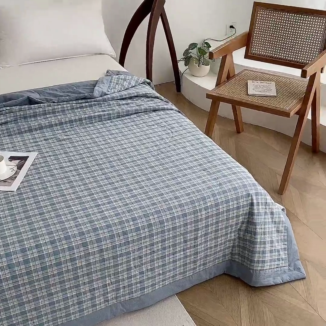 91家纺网 家纺一手货源 找家纺 青螺家纺 双面全棉色织水洗棉新疆棉花被百分百（支持质检）乔志兰