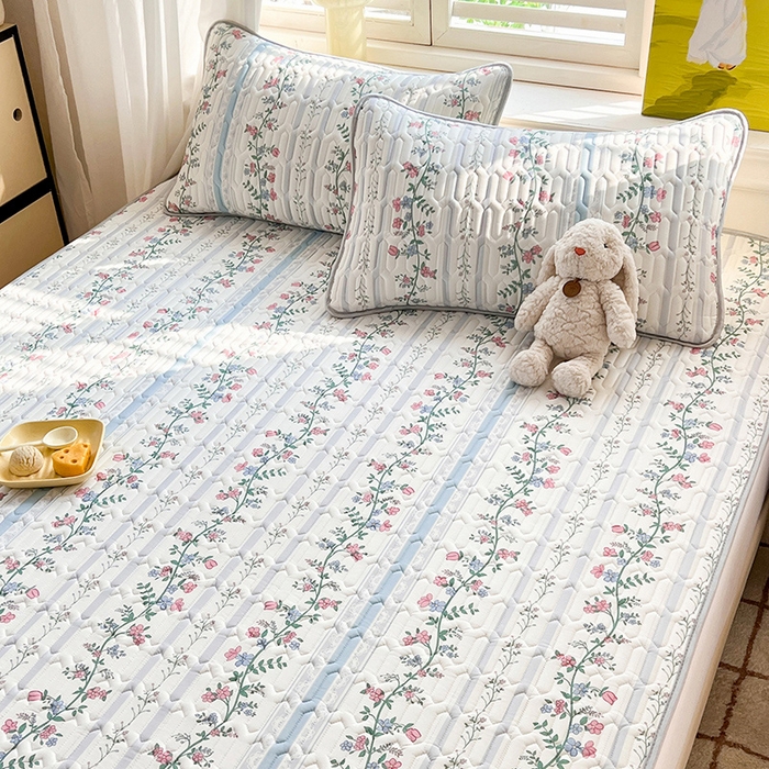 91家纺网 家纺一手货源 找家纺 慕澄家纺 2024新款小版印花0.5乳胶凉席系列 花藤