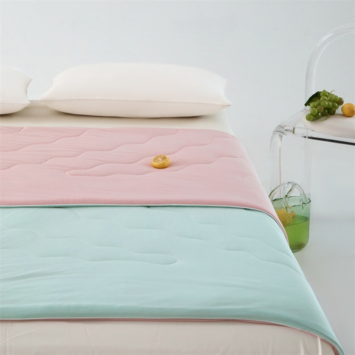 91家纺网 家纺一手货源 找家纺 古吉梦 2024新款冰激凌西瓜被夏凉被 西瓜梵星蓝