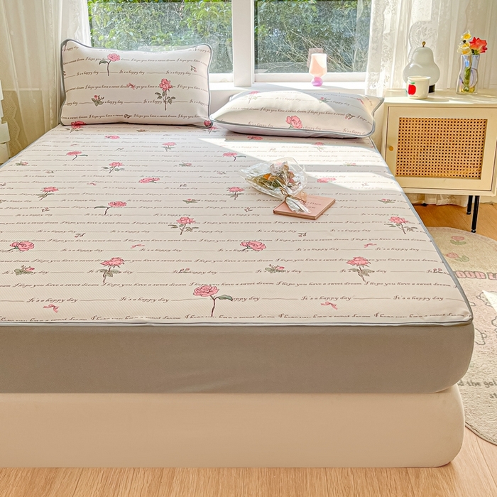 91家纺网 家纺一手货源 找家纺 星座 2025大斜纹复合冰丝凉席床笠款 佳吟小晚-床笠款