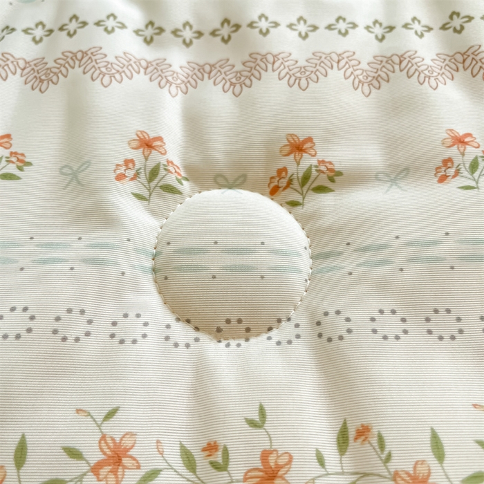 91家纺网 家纺一手货源 找家纺 古吉梦 2024新款冰激凌凉感丝夏被-小清新 凉感丝夏被-樱桃花+暖桔