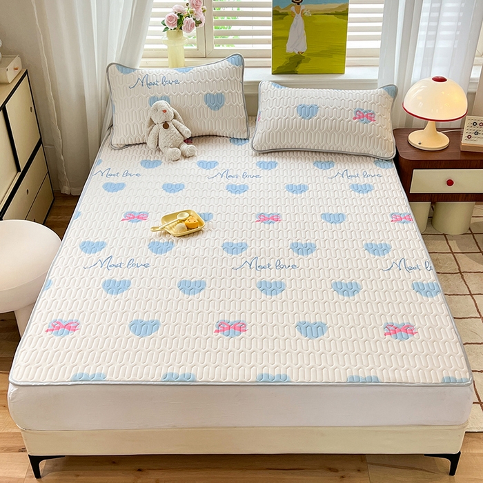 91家纺网 家纺一手货源 找家纺 慕澄家纺 2024新款小版印花0.5乳胶凉席系列 心情