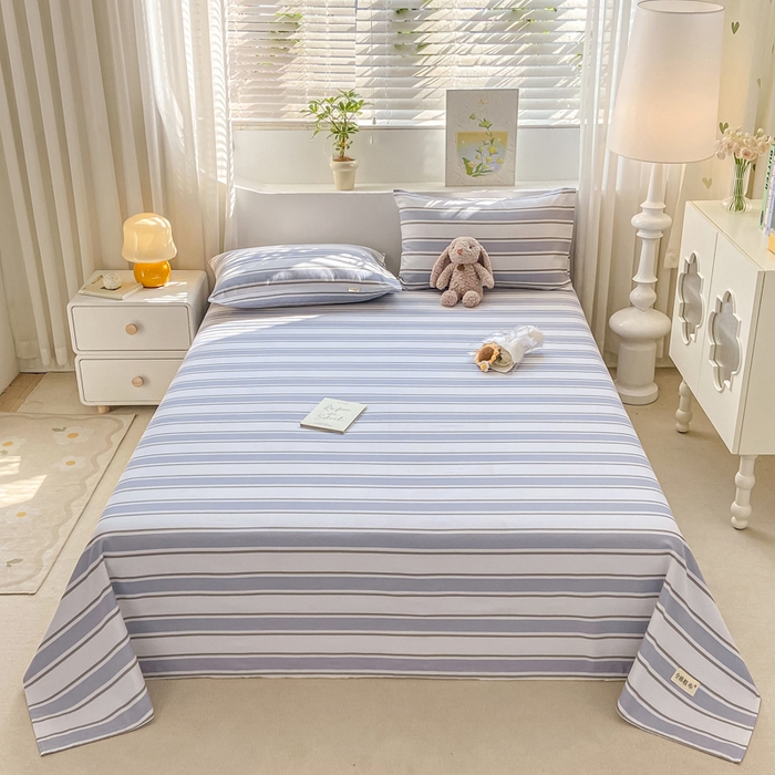 91家纺网 家纺一手货源 找家纺 卧趣家纺 2024新品全棉老粗布单品床单床笠系列-单品床单系列 乐天派